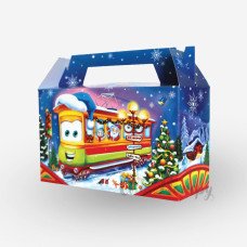 Новорічна коробка - саквояж Поїзд (200-300 г)